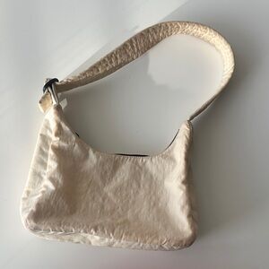 BAGGU cream nylon shoulder bag